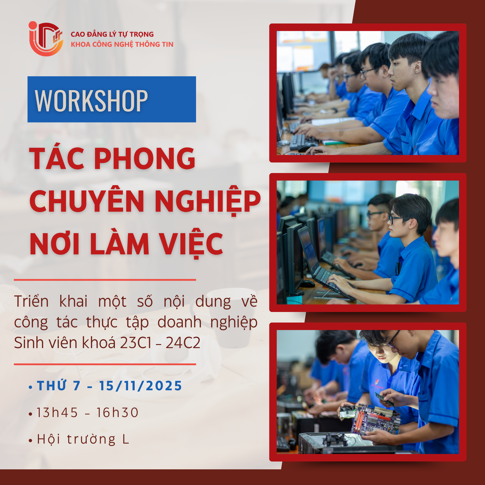 Workshop “Tác phong chuyên nghiệp nơi làm việc”